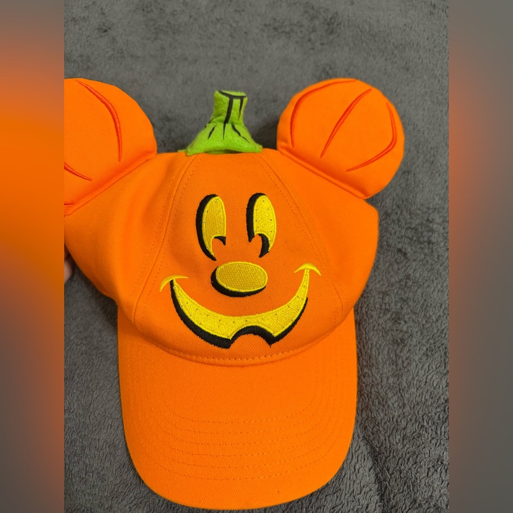 Disney Orange Pumpkin Mickey Hat